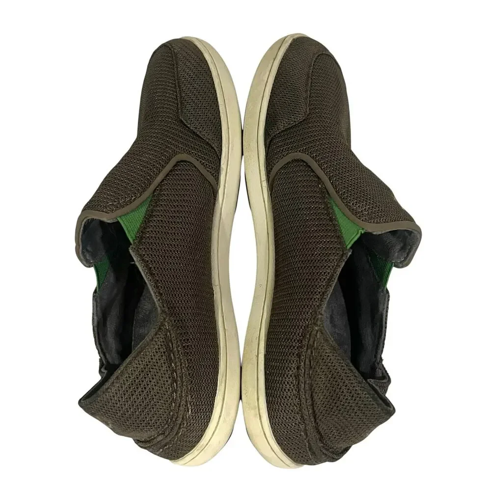 Olukai Shoes Mens 8.5 Loafers Nohea Mesh Green Comfort Casual Shoes Slip On